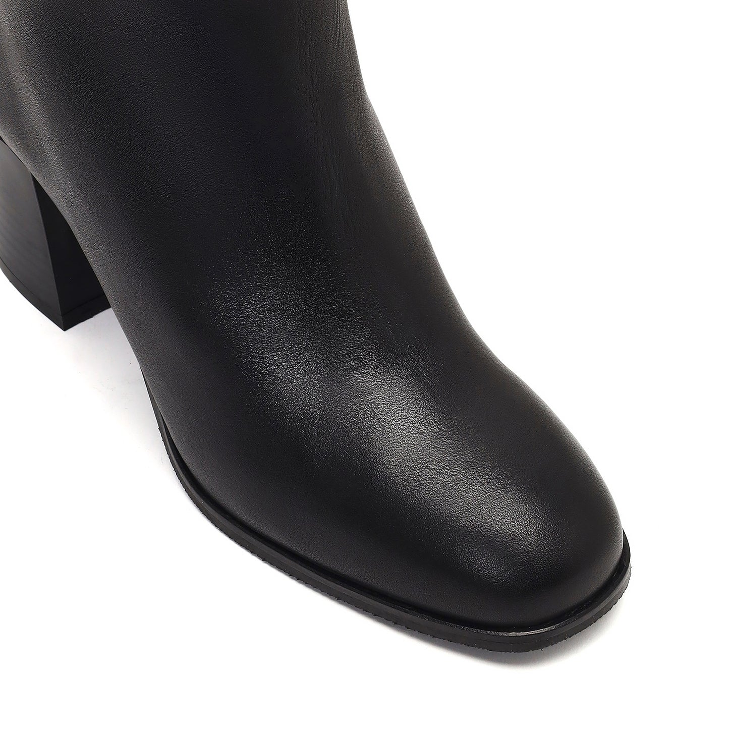 Siyah Gerçek Deri Kadın Çizme-6