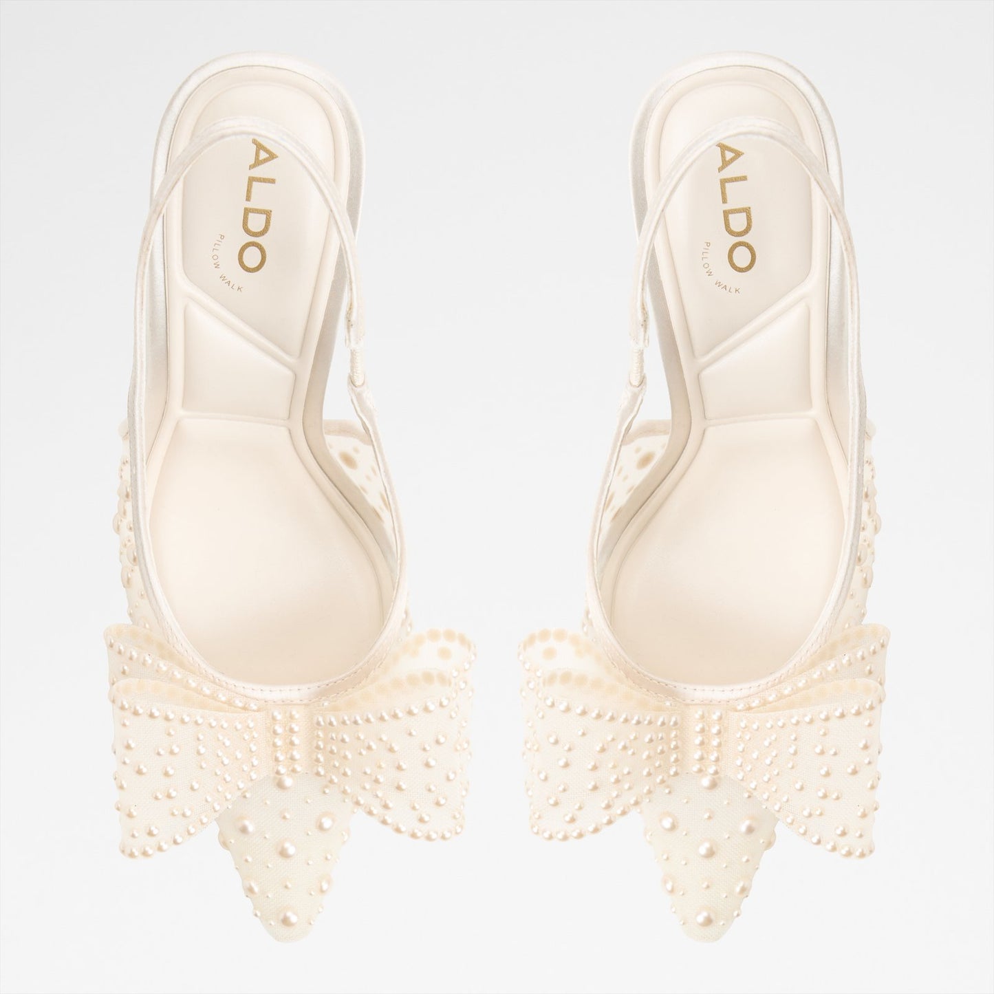 Kadın Beyaz Arkası Açık Topuklu Ayakkabı-6