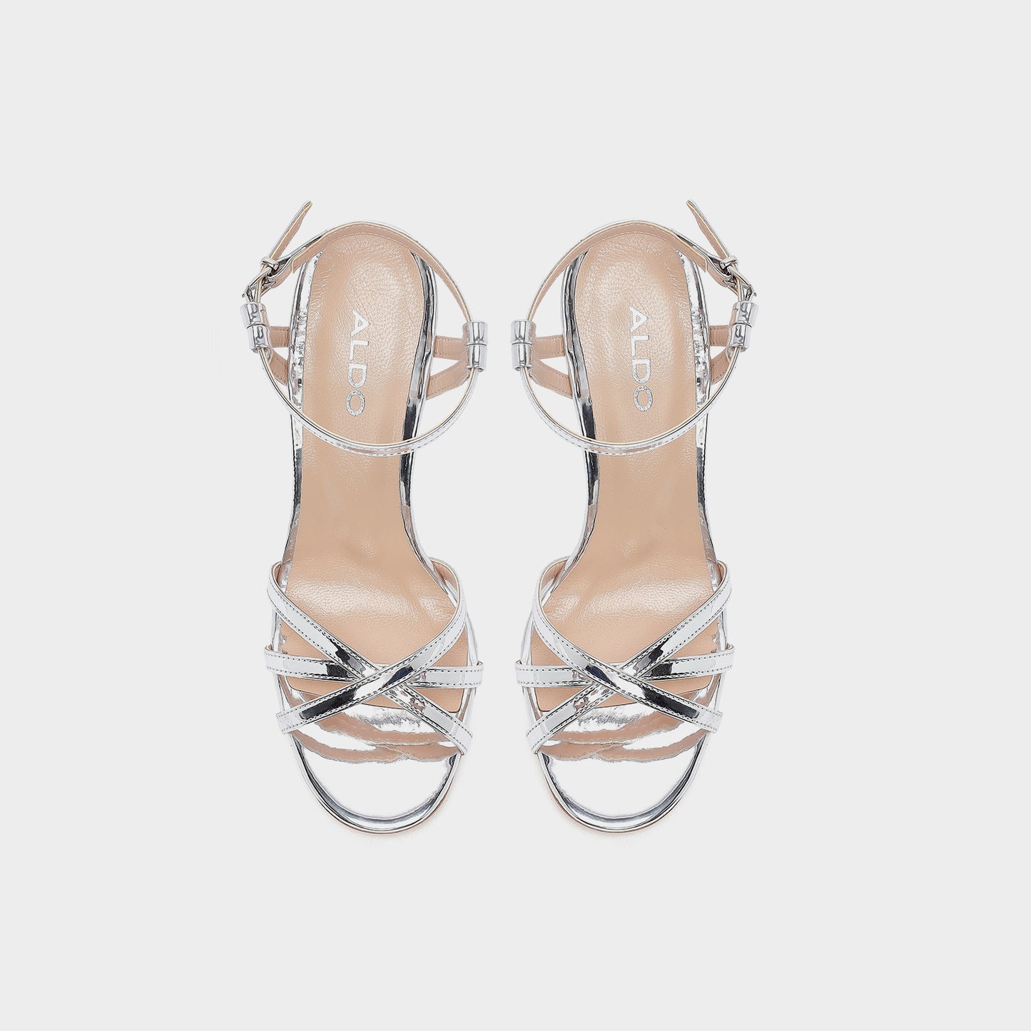 Kadın Gümüş Topuklu Sandalet-6