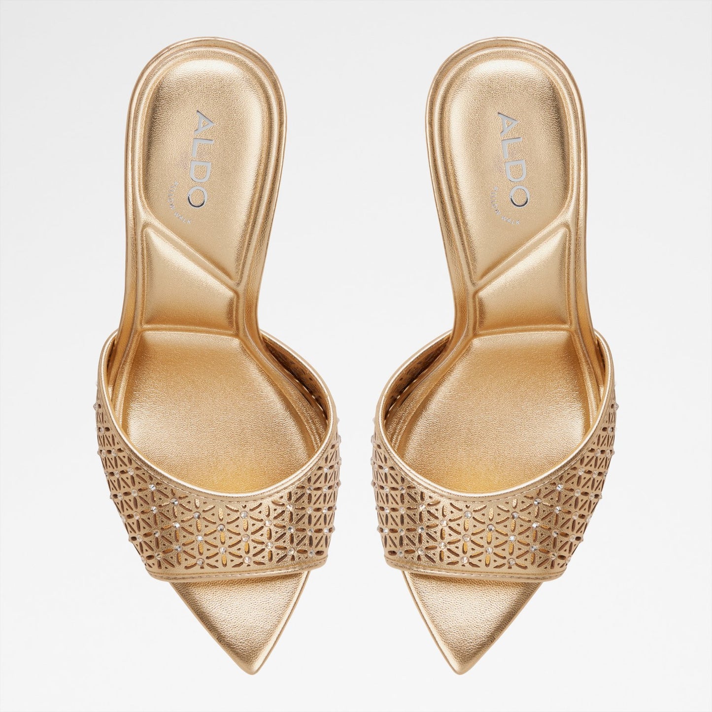 Kadın Gold Rengi Topuklu Terlik-6