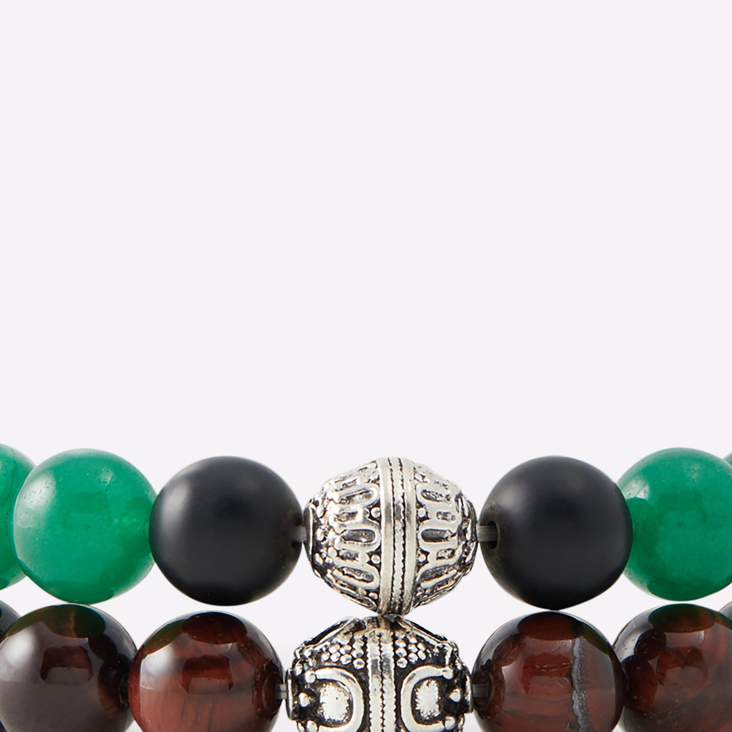 Erkek Yeşil Kahverengi Bileklik Seti-2