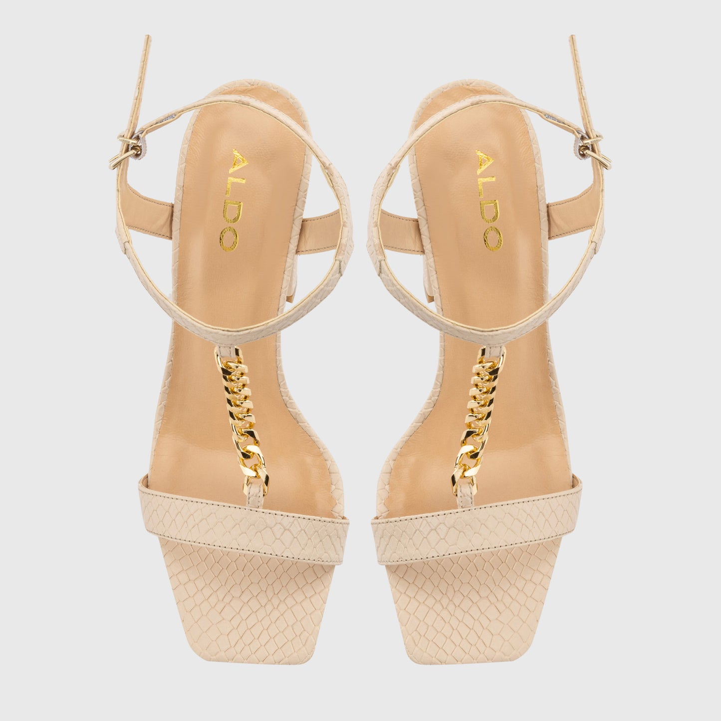 Kadın Ekru Topuklu Sandalet-6