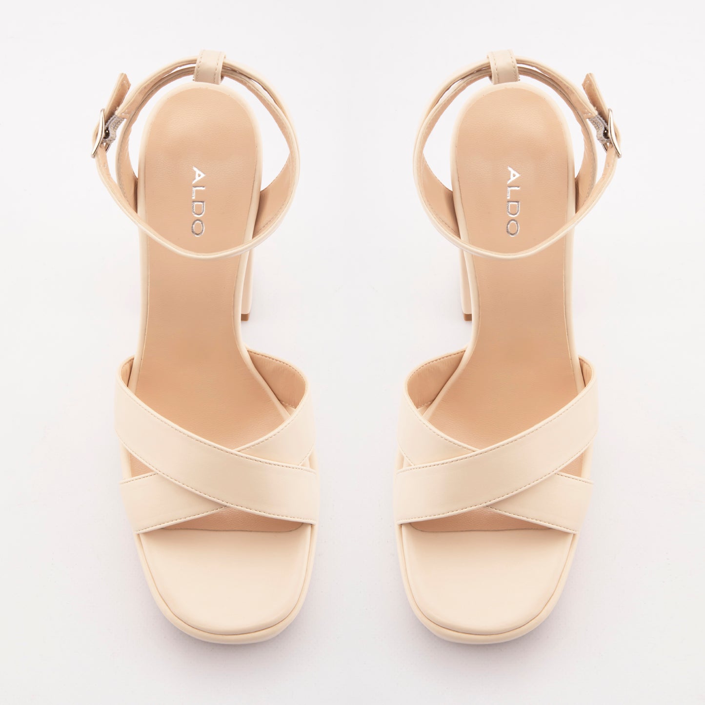 Kadın Ekru Abiye Topuklu Sandalet-6