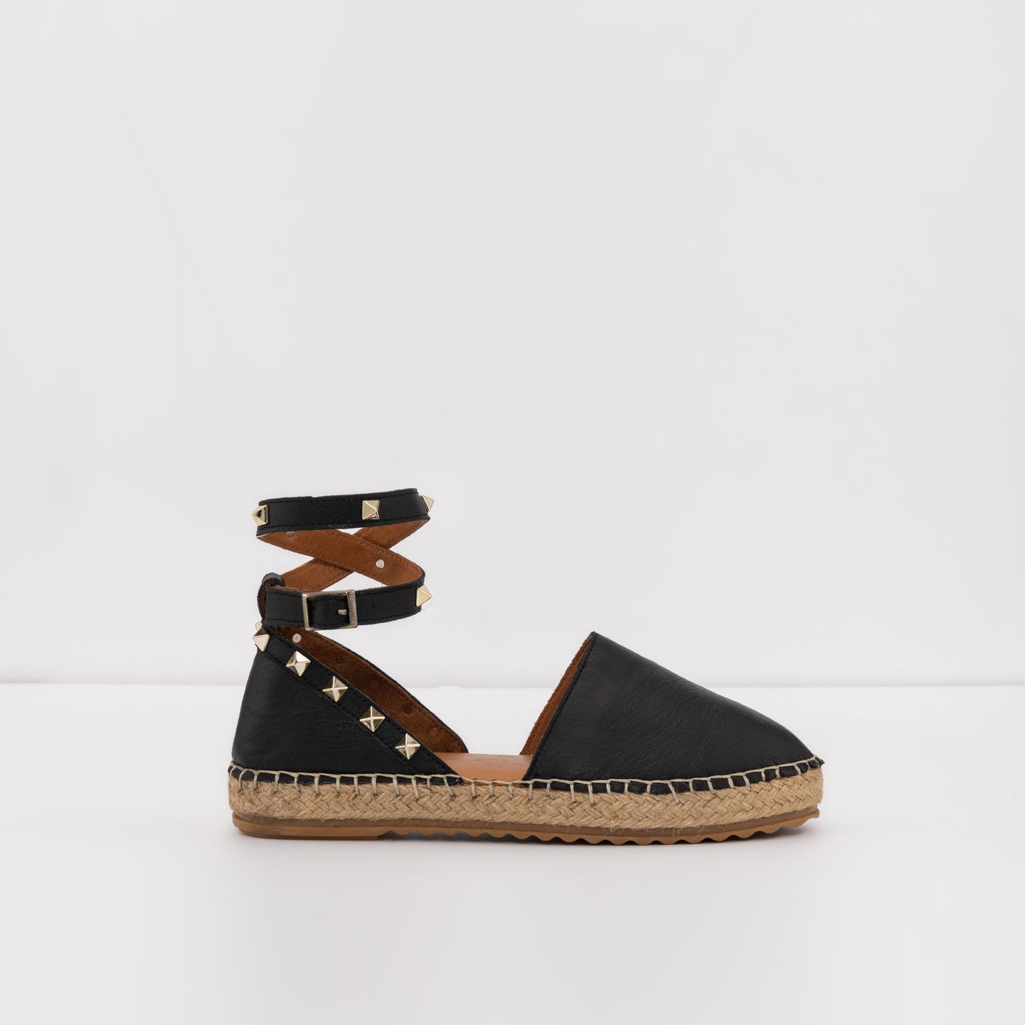 Kadın Siyah Espadril Sandalet-1