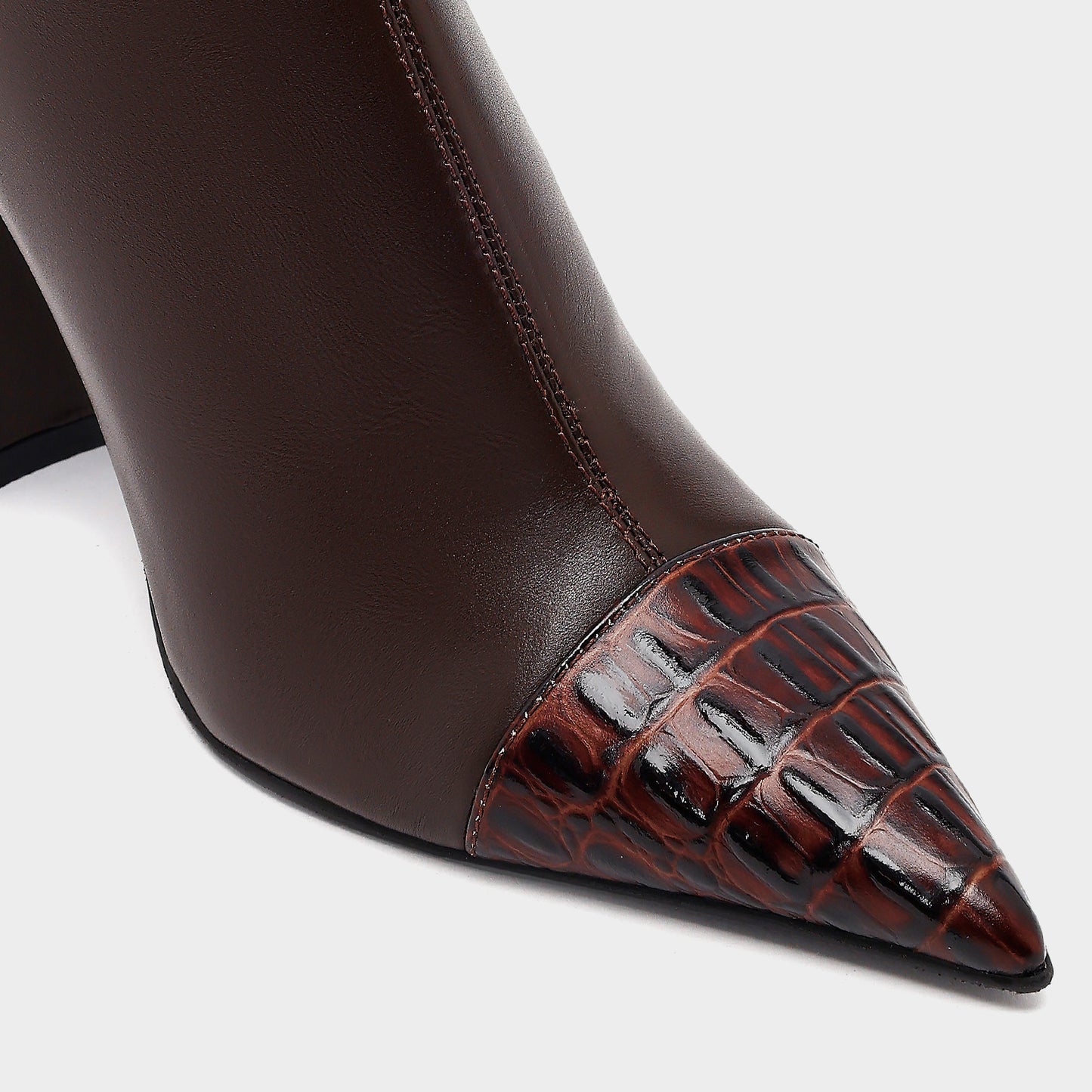 Hakiki Deri Kahve Kadın Çizme-5