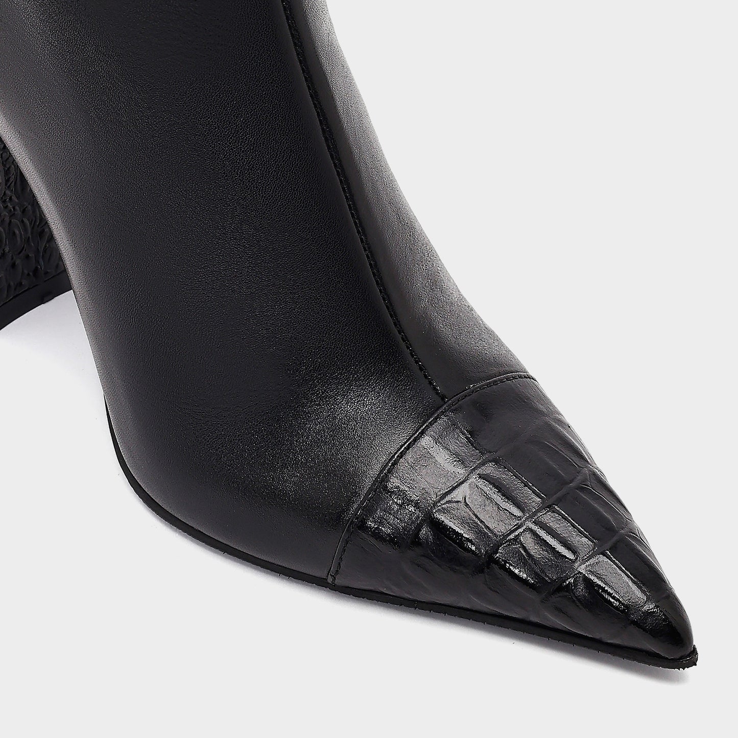 Hakiki Deri Siyah Kadın Çizme-5