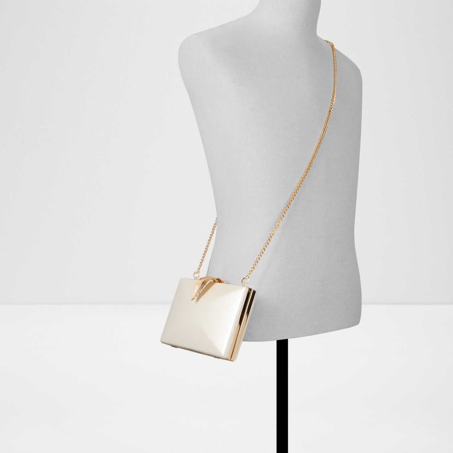 Kadın Beyaz Clutch El Çantası-4