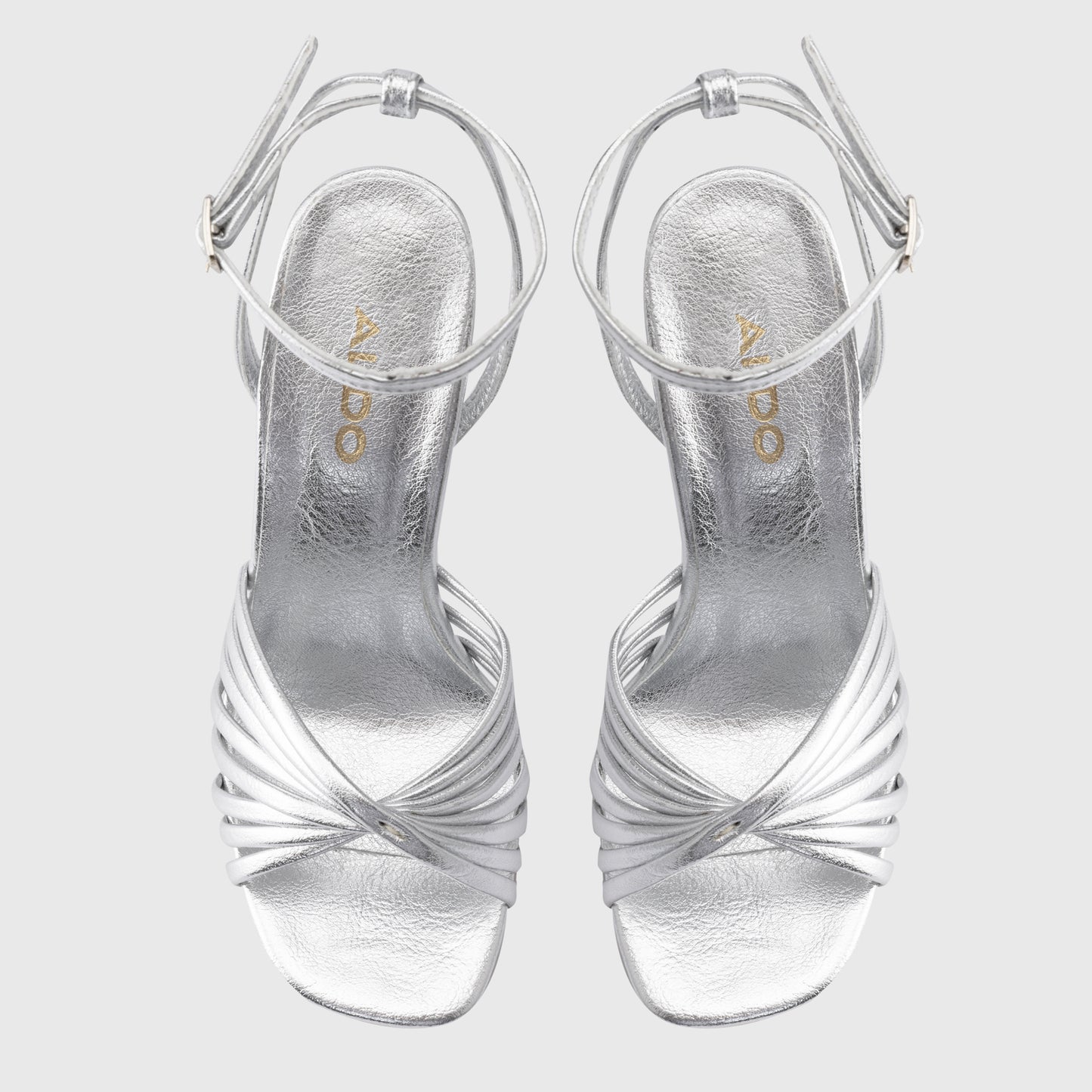 Kadın Gümüş Topuklu Sandalet-6