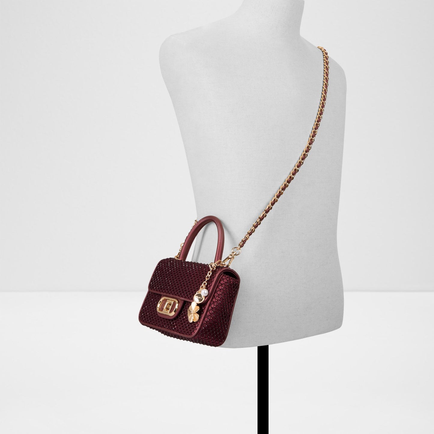 Kadın Bordo Clutch El Çantası-4