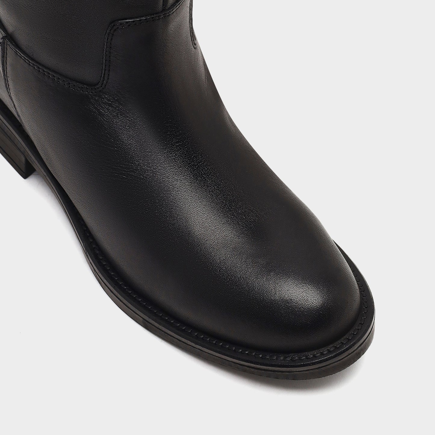 Hakiki Deri Kadın Siyah Çizme-6