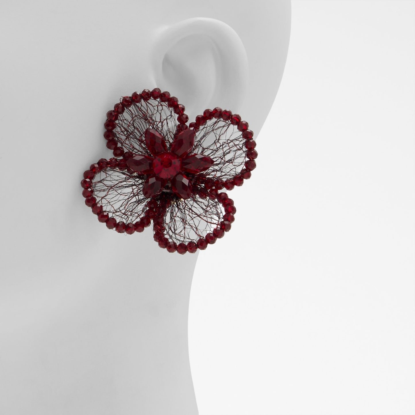 Kadın Bordo Rengi Küpe-2