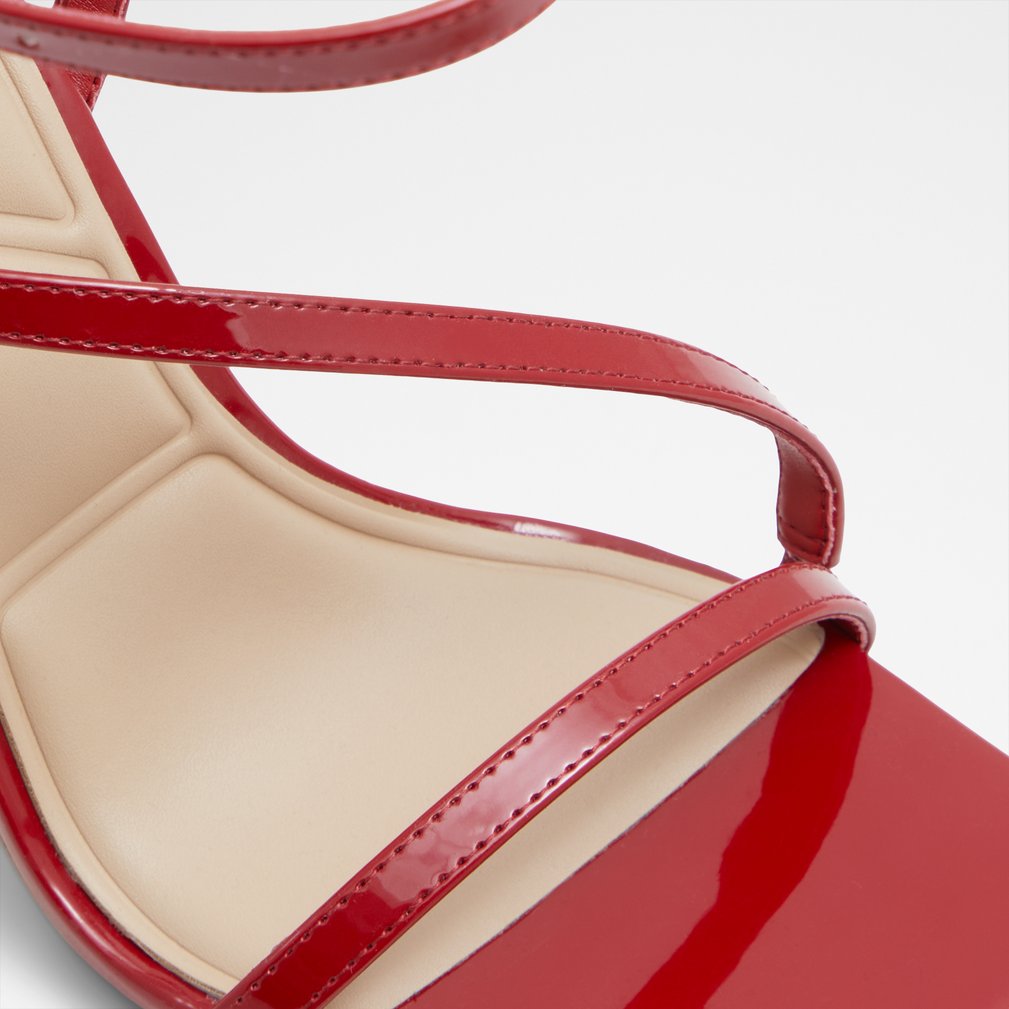 Kadın Kırmızı Abiye Topuklu Sandalet-7