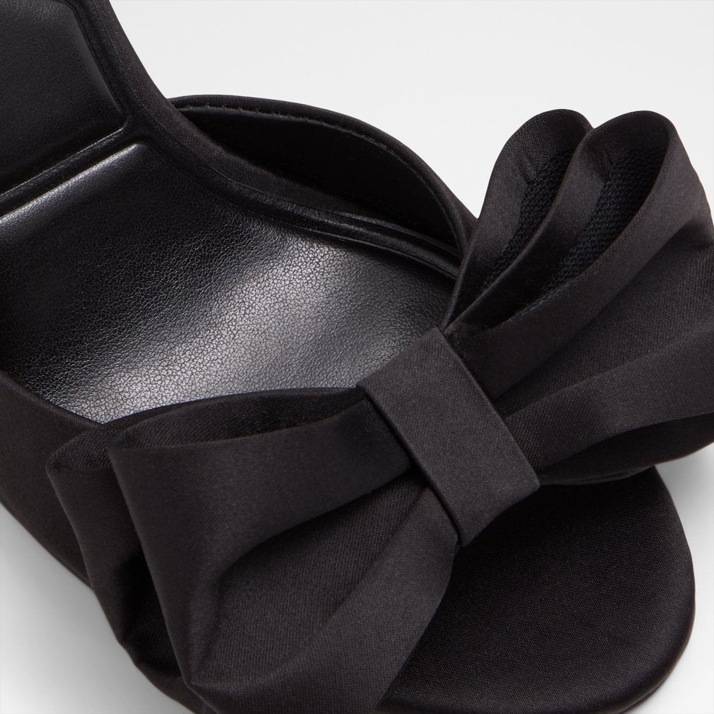 Kadın Siyah Saten Abiye Topuklu Sandalet-7