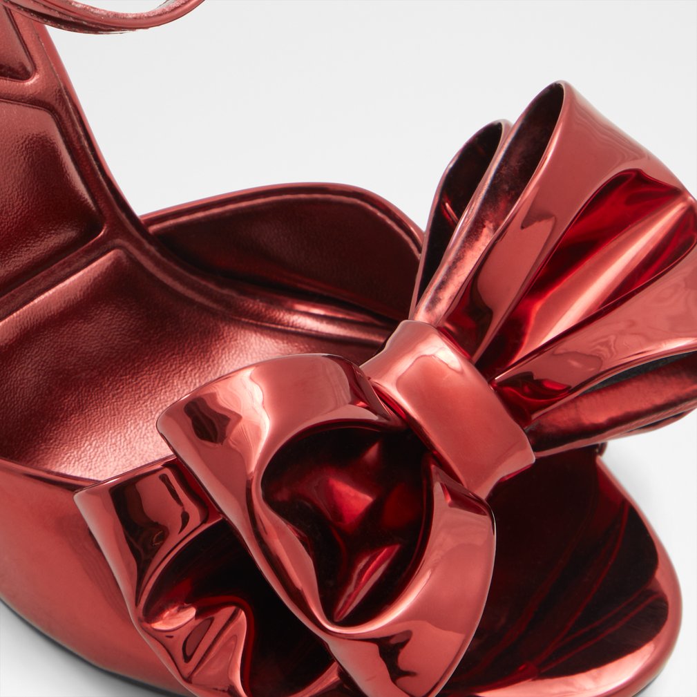 Kadın Kırmızı Abiye Topuklu Sandalet-7