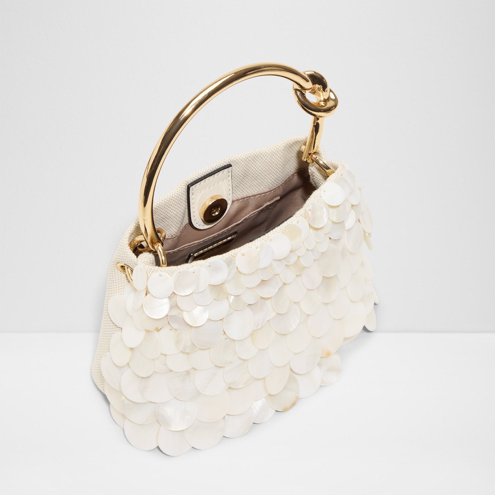 Kadın Beyaz Clutch El Çantası-3