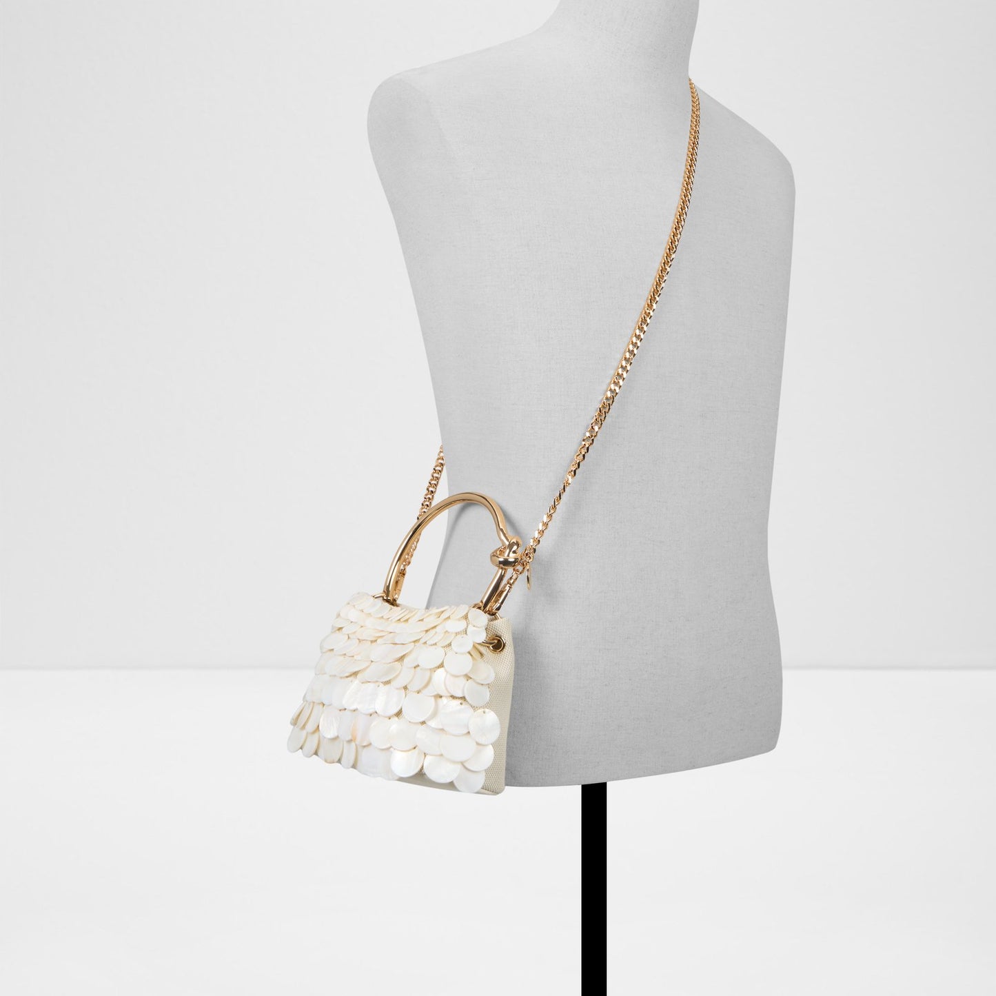 Kadın Beyaz Clutch El Çantası-4