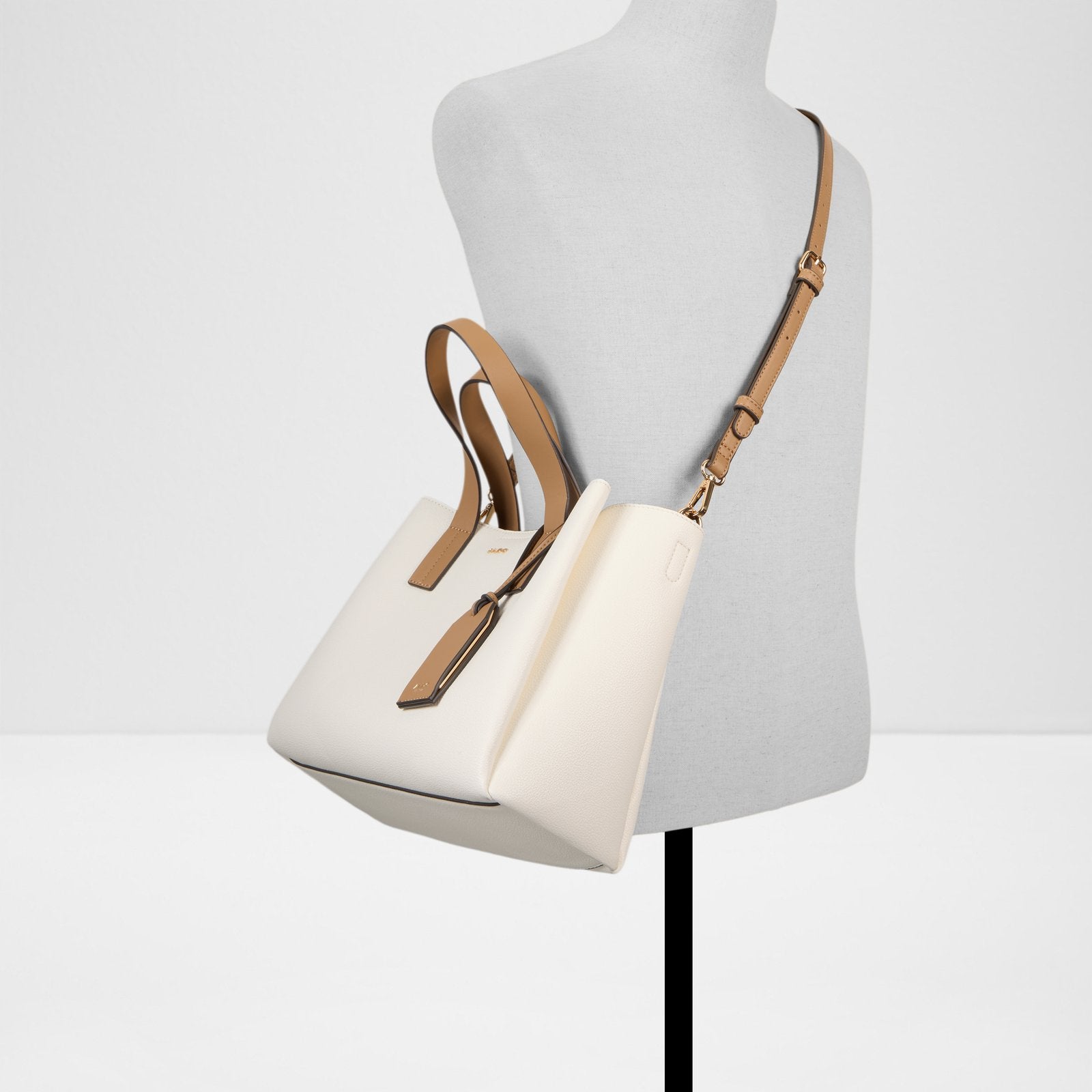 Kadın Ekru Omuz ve El Çantası-4