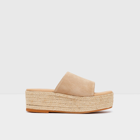 Kadın Bej Dolgu Topuklu Terlik-1