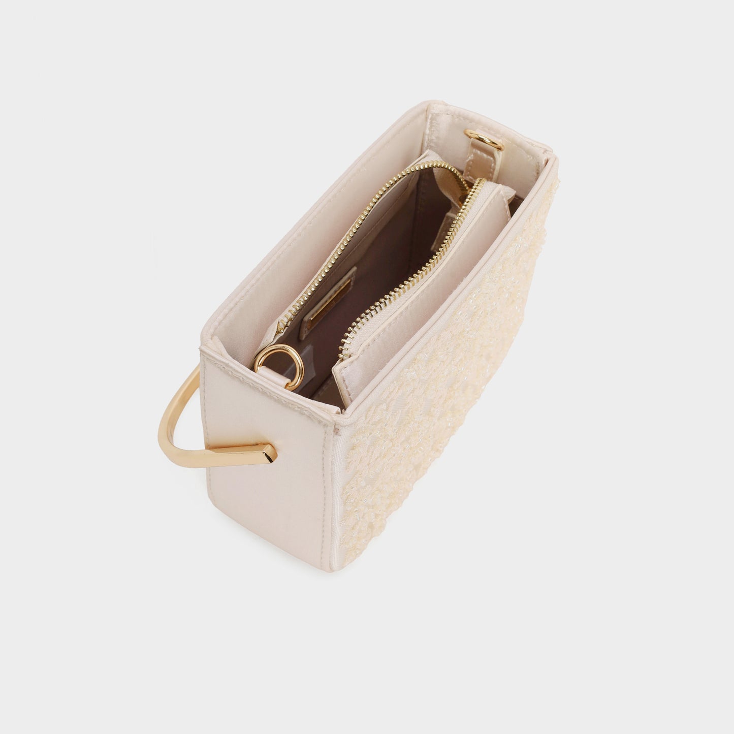 Kadın Bej Clutch El Çantası-4