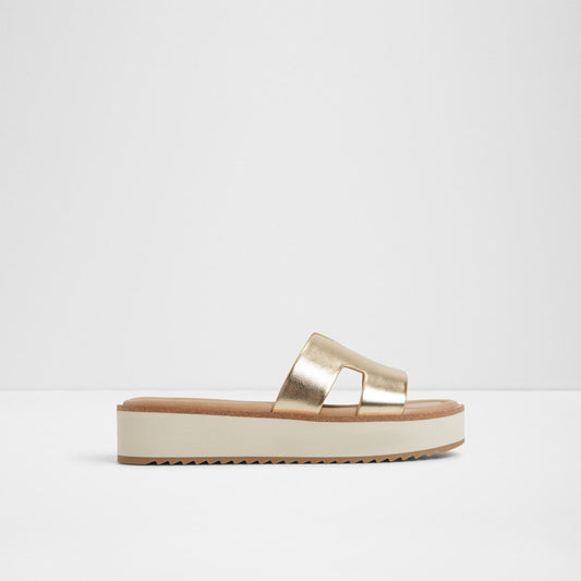 Kadın Gold Düz Terlik-1