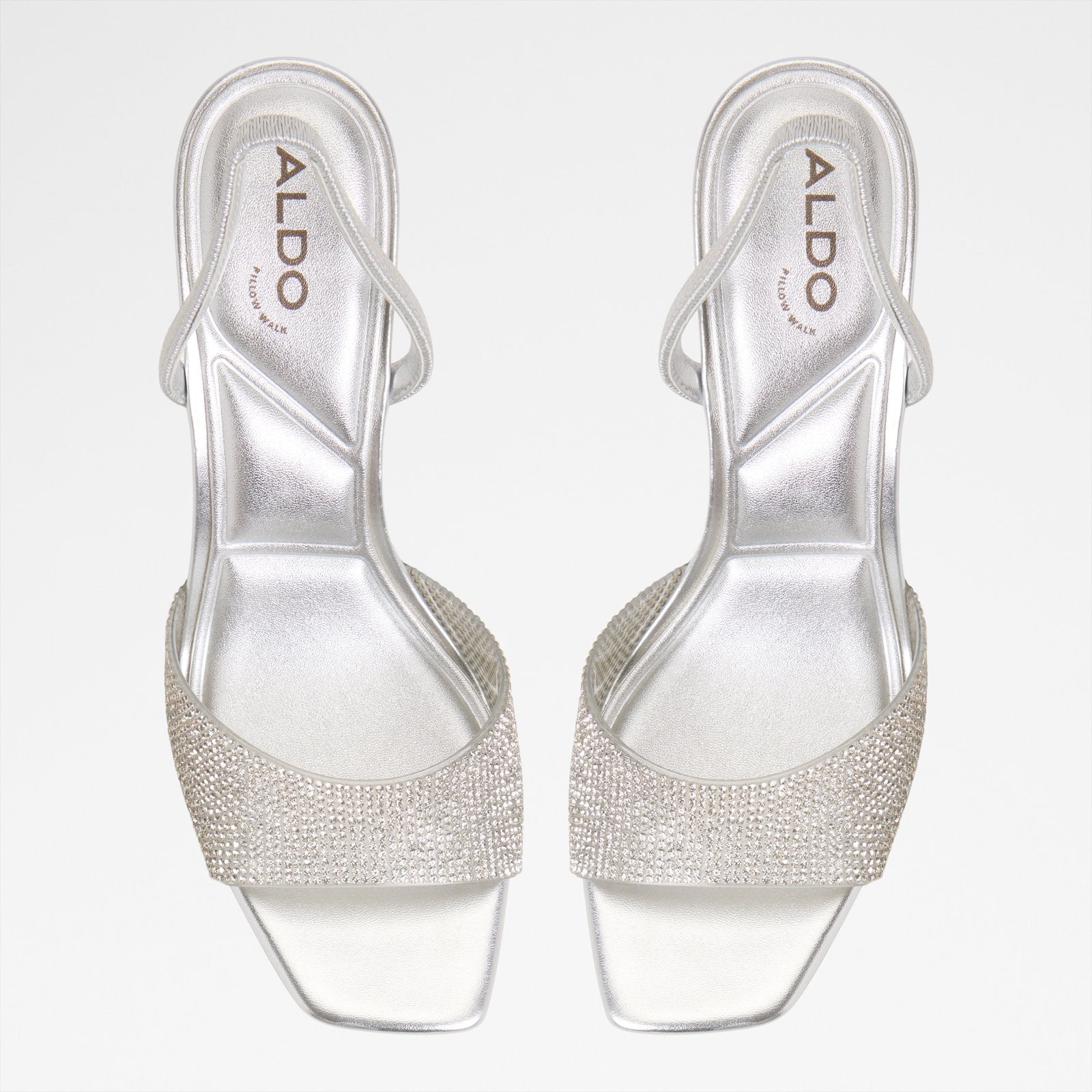 Kadın Gümüş Topuklu Sandalet-6