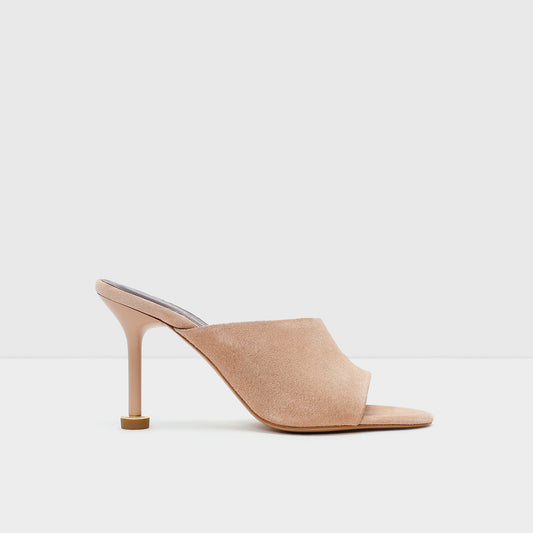 Kadın Bej Topuklu Terlik-1