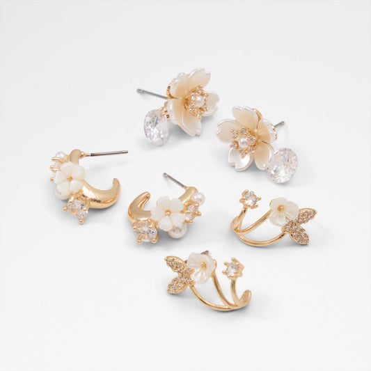 Kadın Gold Rengi Küpe Seti-1