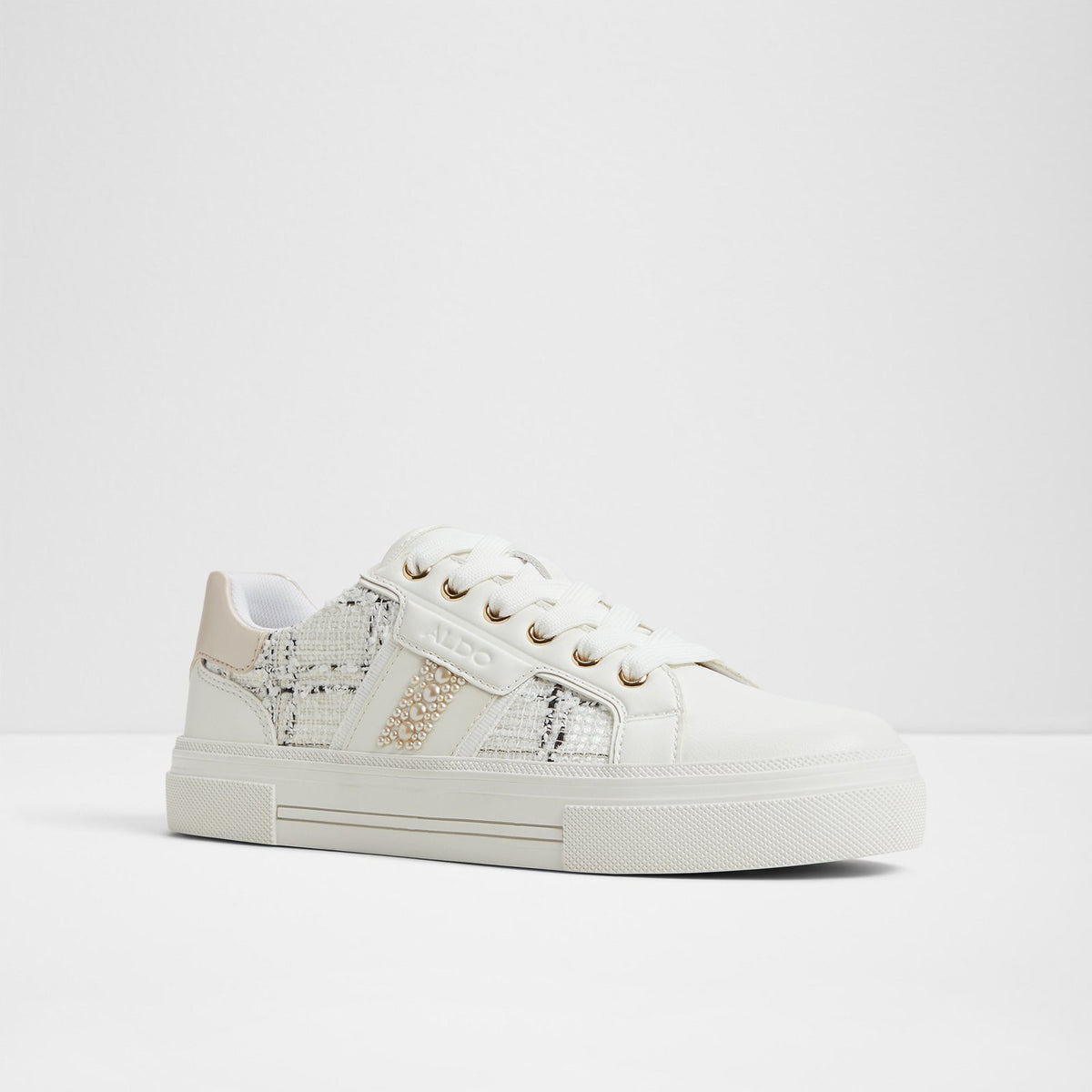 Kadın Beyaz/Siyah Sneaker-4