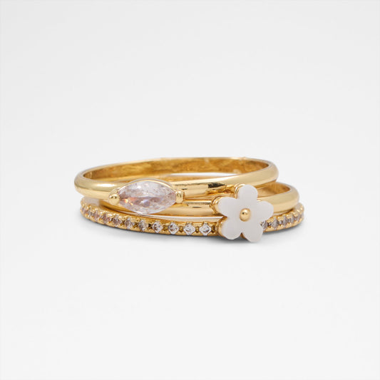 Kadın Gold Rengi Yüzük Seti-1