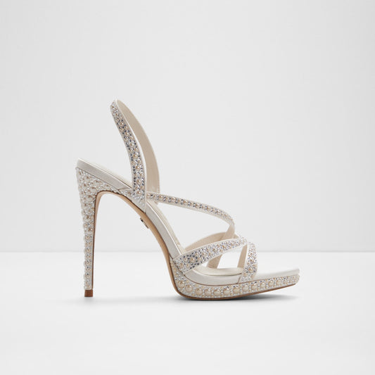 Kadın Beyaz Topuklu Sandalet-1