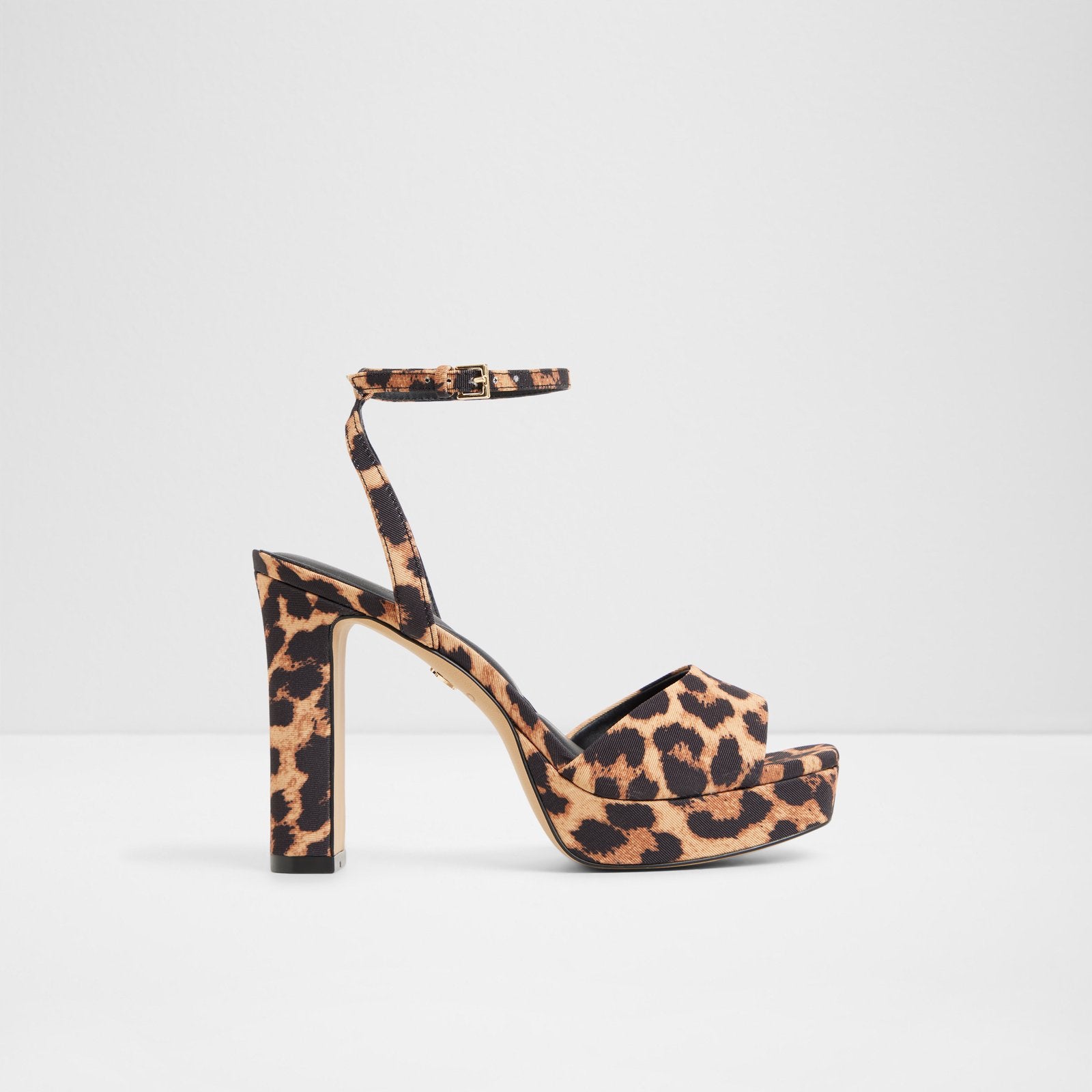 Kadın Multi Leopar Desenli Topuklu Sandalet-1