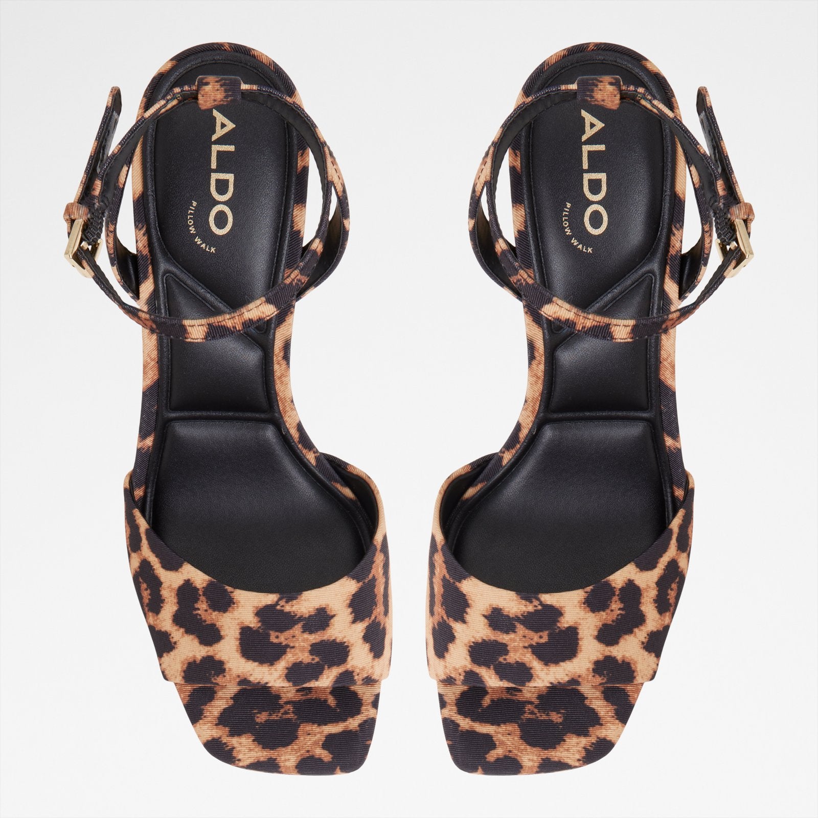 Kadın Multi Leopar Desenli Topuklu Sandalet-6