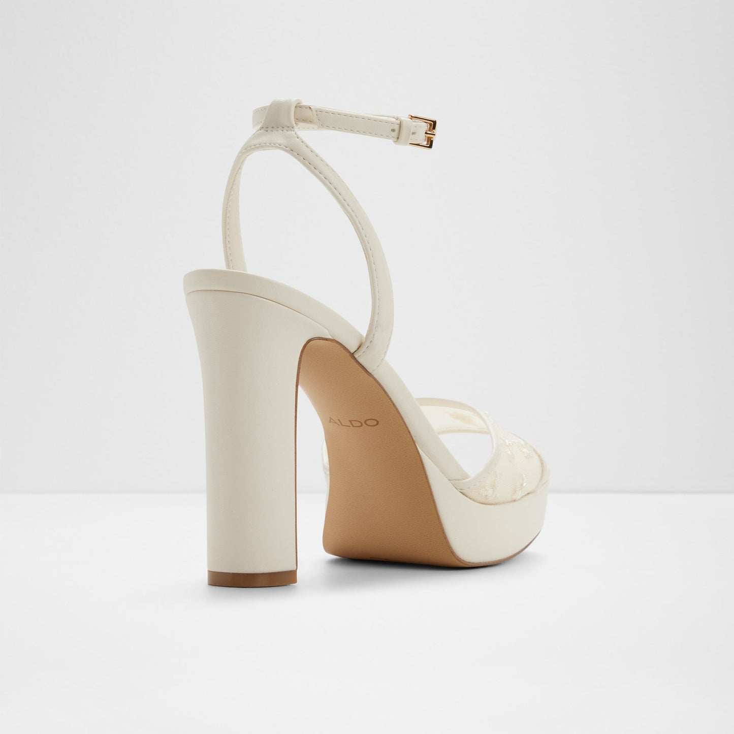 Kadın Beyaz Abiye Topuklu Sandalet-2