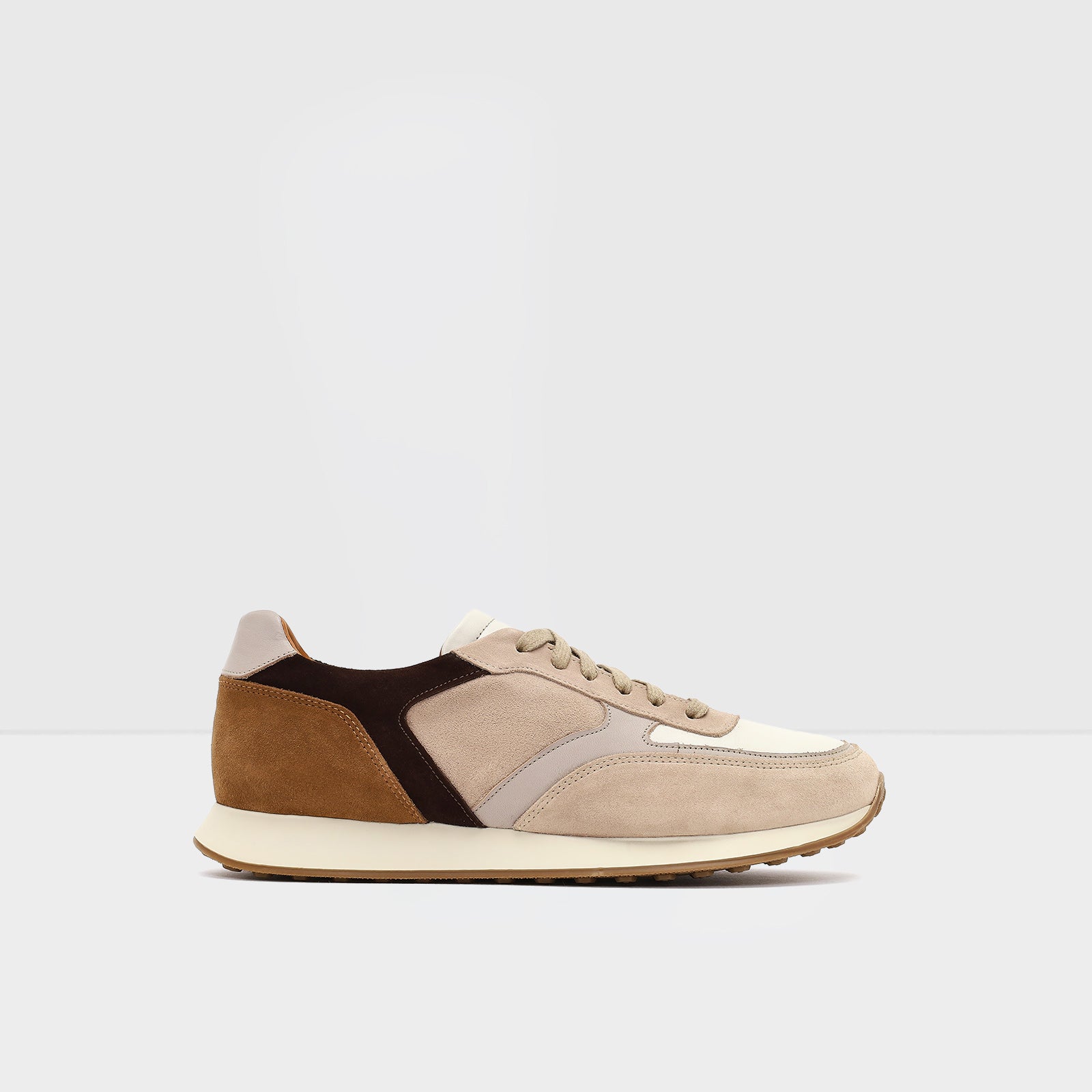 Hakiki Deri Erkek Bej Sneaker-1