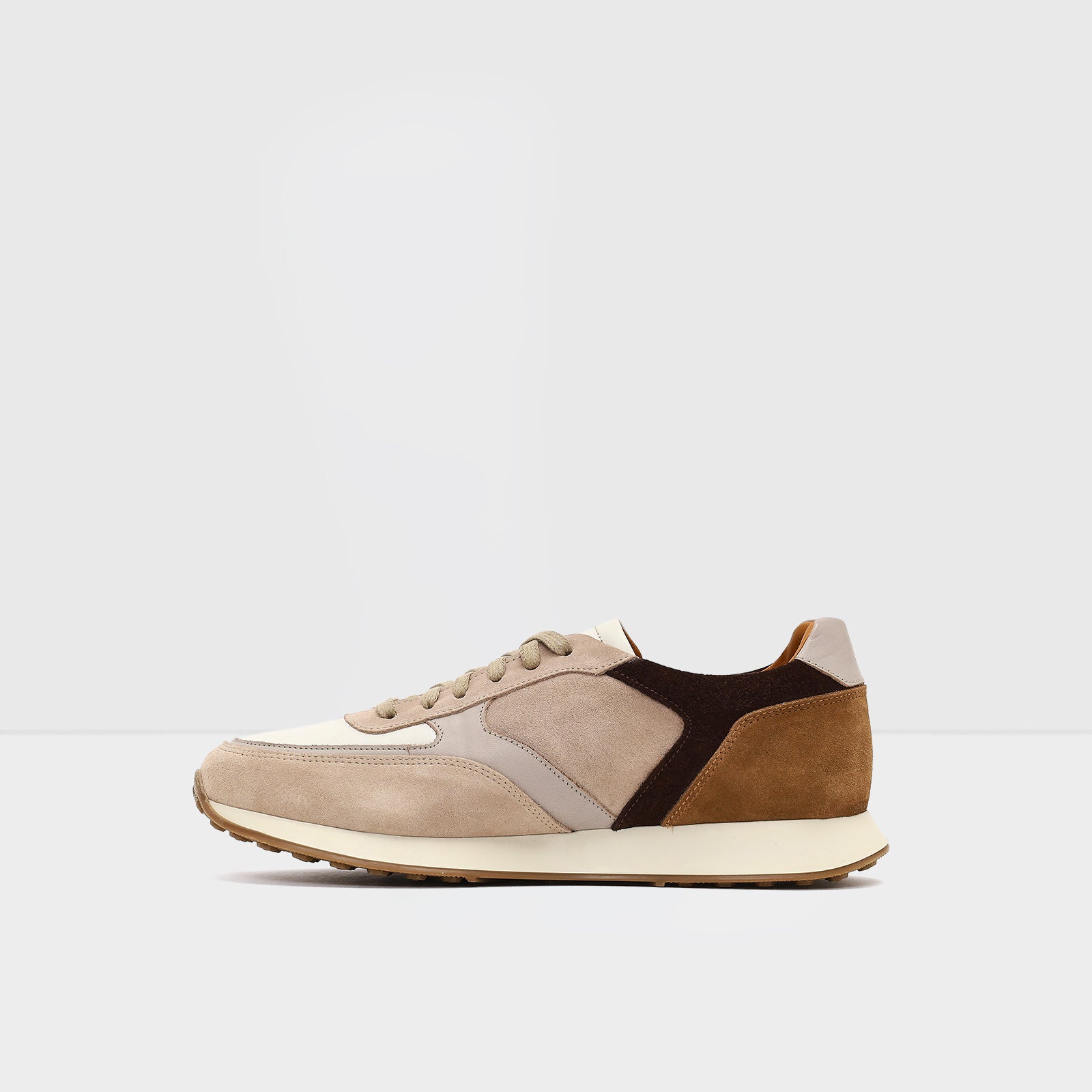 Hakiki Deri Erkek Bej Sneaker-3
