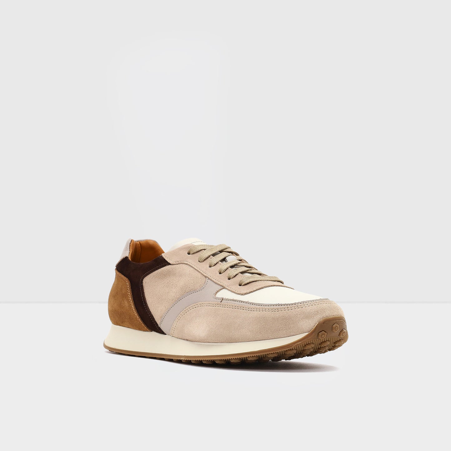Hakiki Deri Erkek Bej Sneaker-4