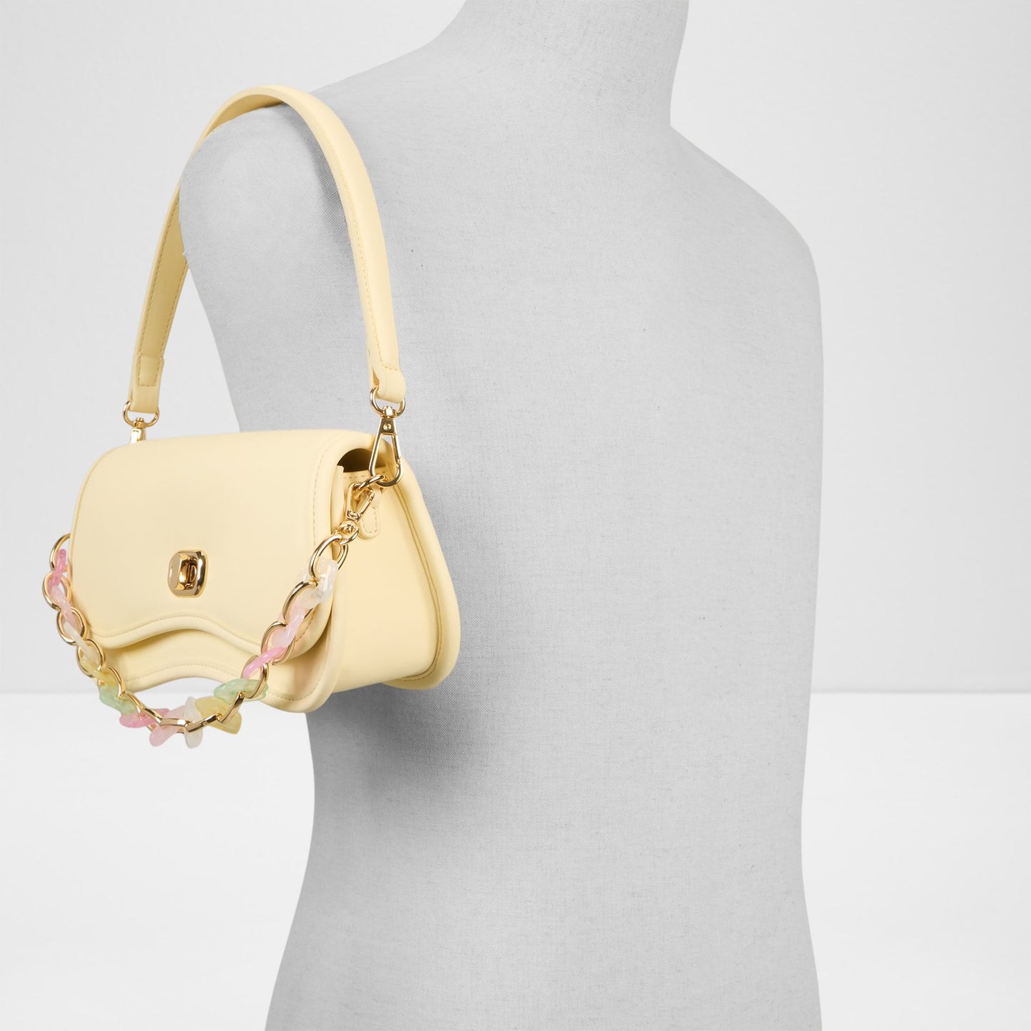 Kadın Sarı El ve Omuz Çantası-4