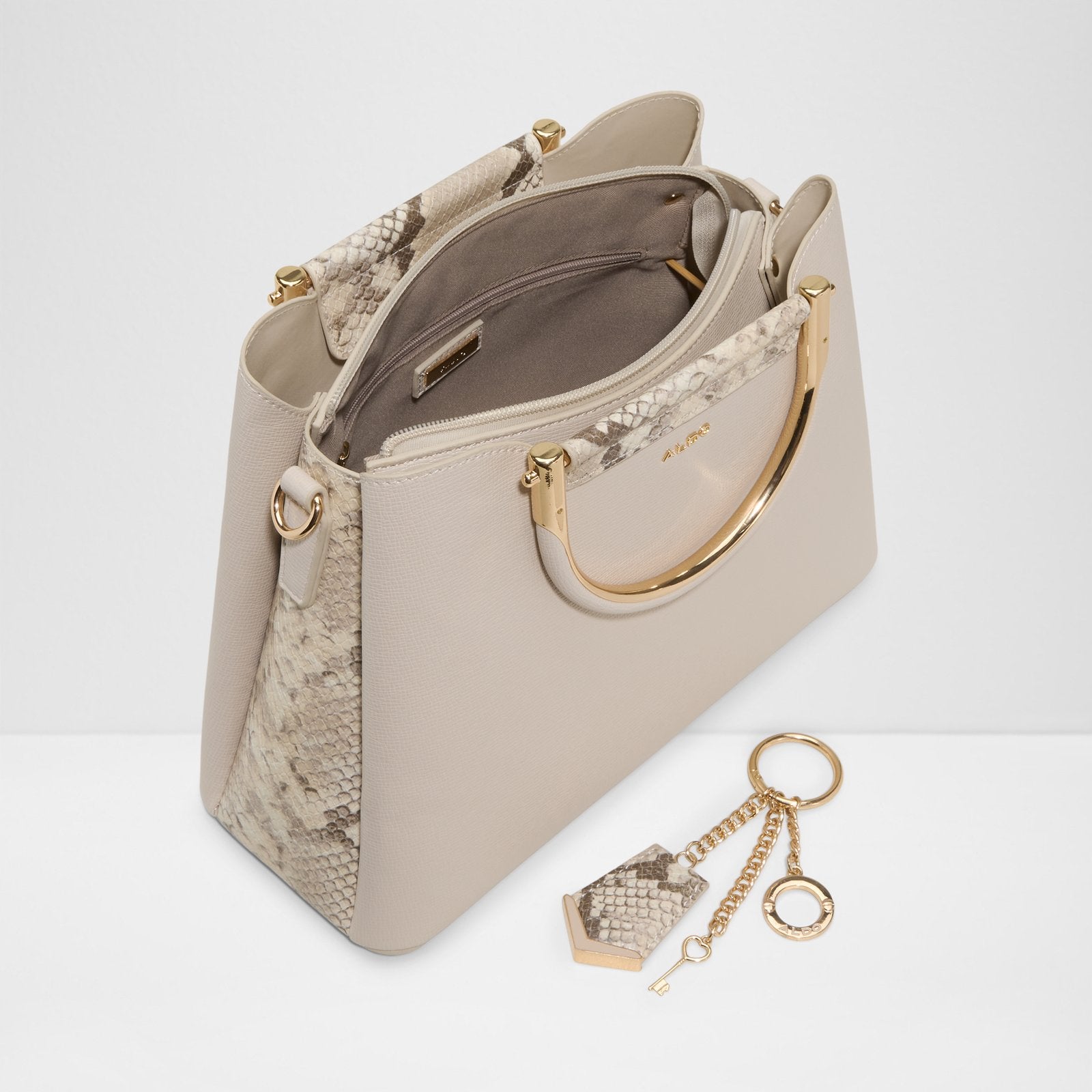 Kadın Bej Omuz Ve El Çantası-3