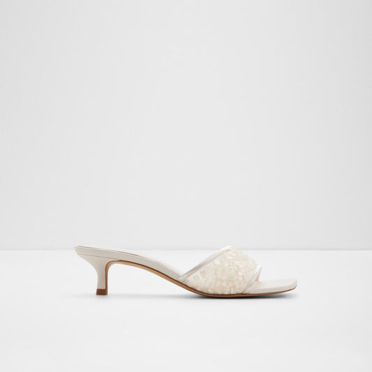 Kadın Beyaz Topuklu Terlik-1