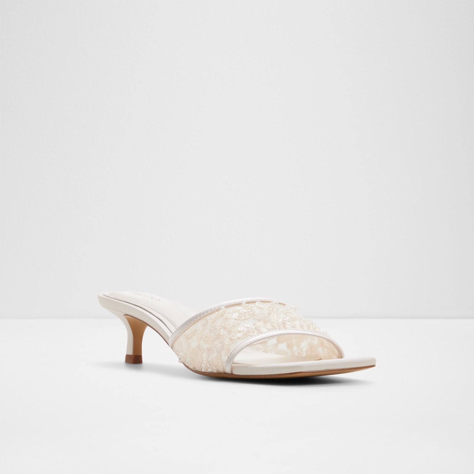 Kadın Beyaz Topuklu Terlik-4