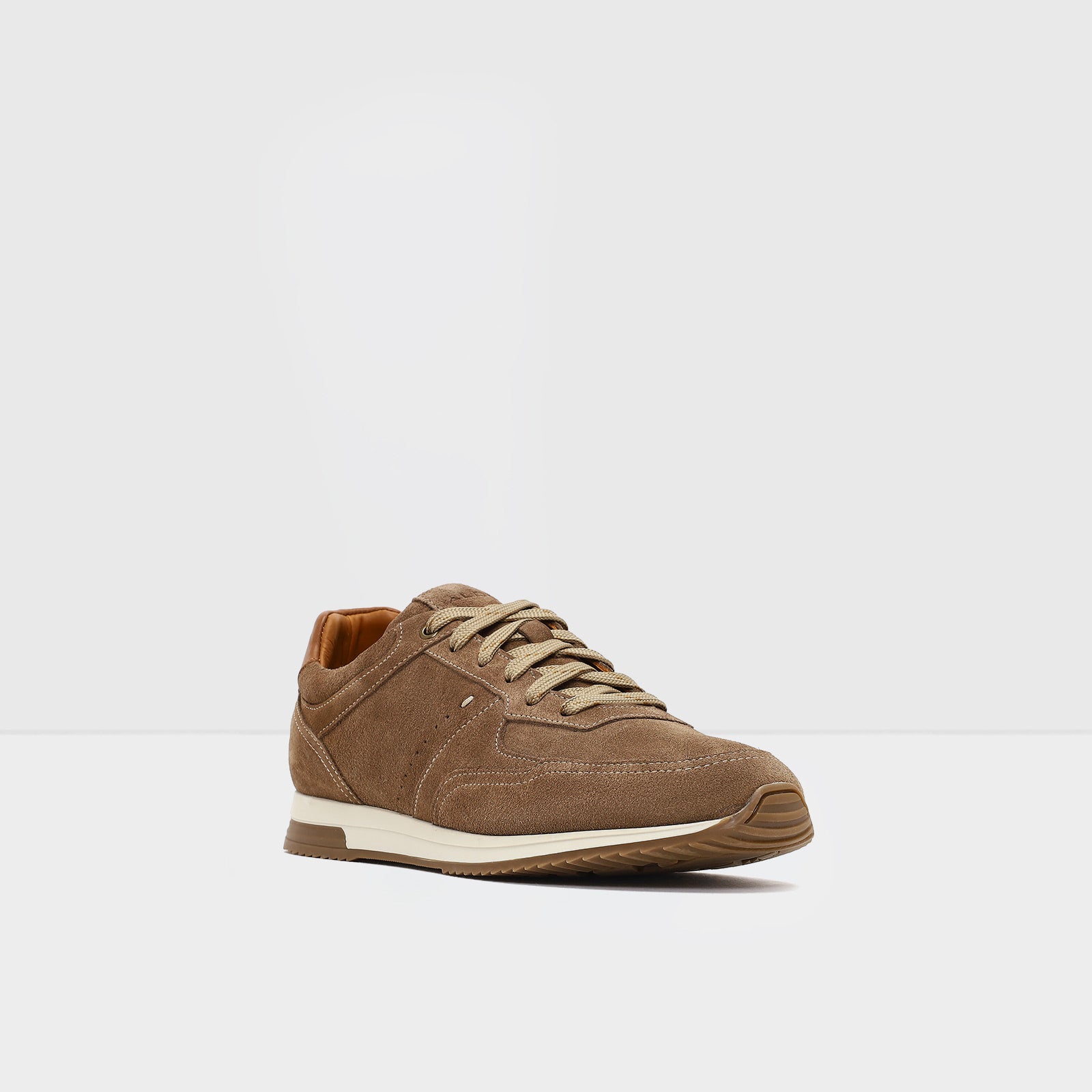 Hakiki Deri Erkek Bej Sneaker-4