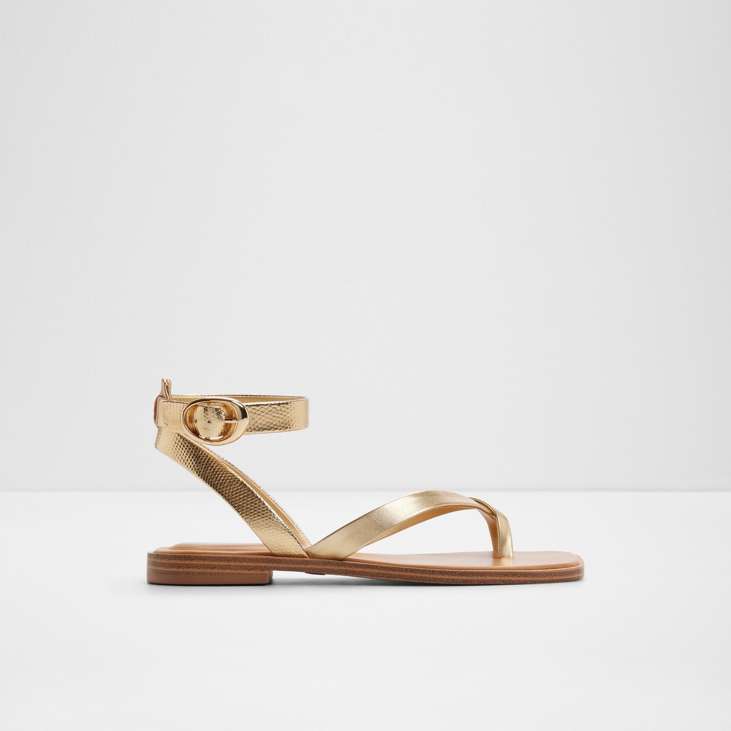 Kadın Gold Düz Sandalet-1