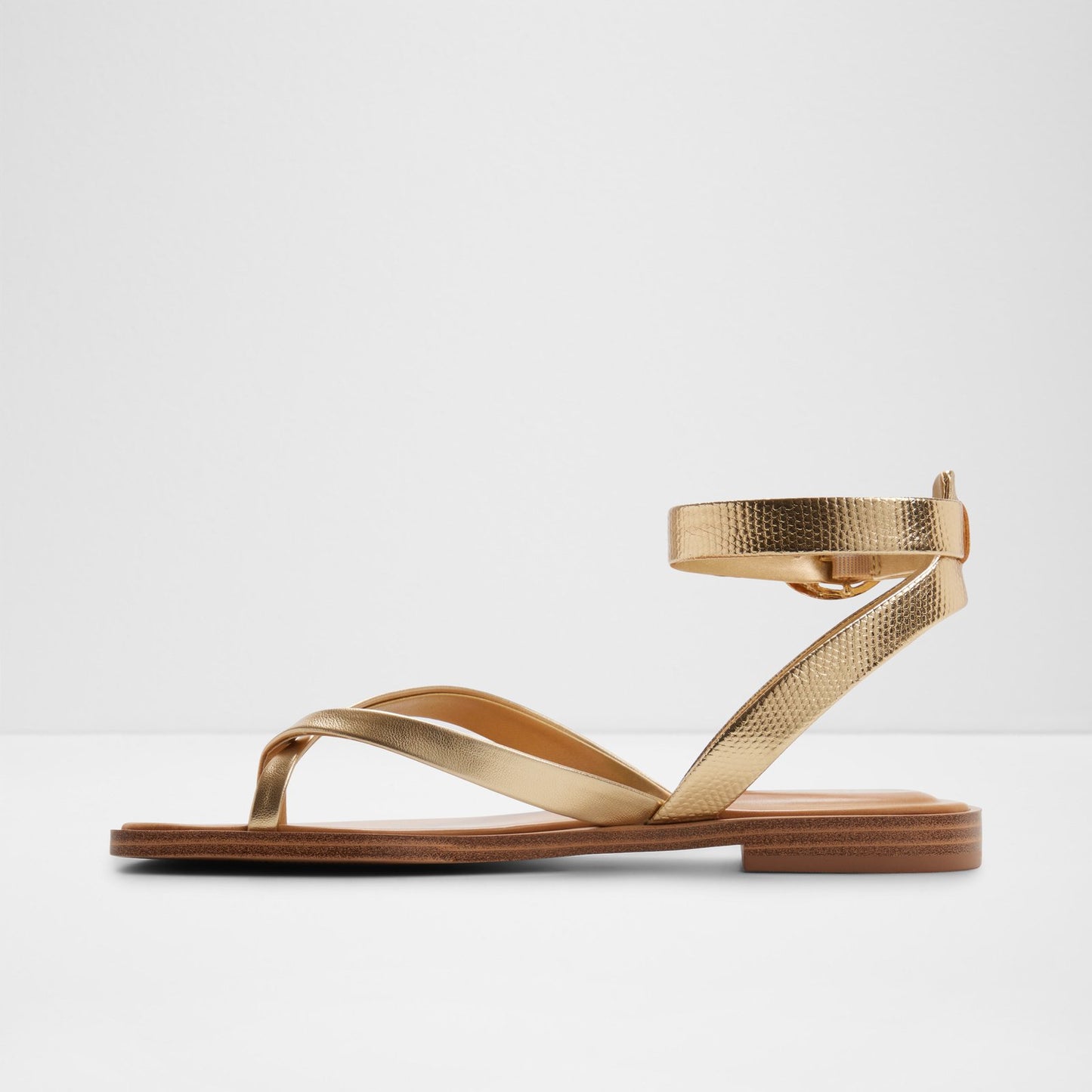 Kadın Gold Düz Sandalet-3