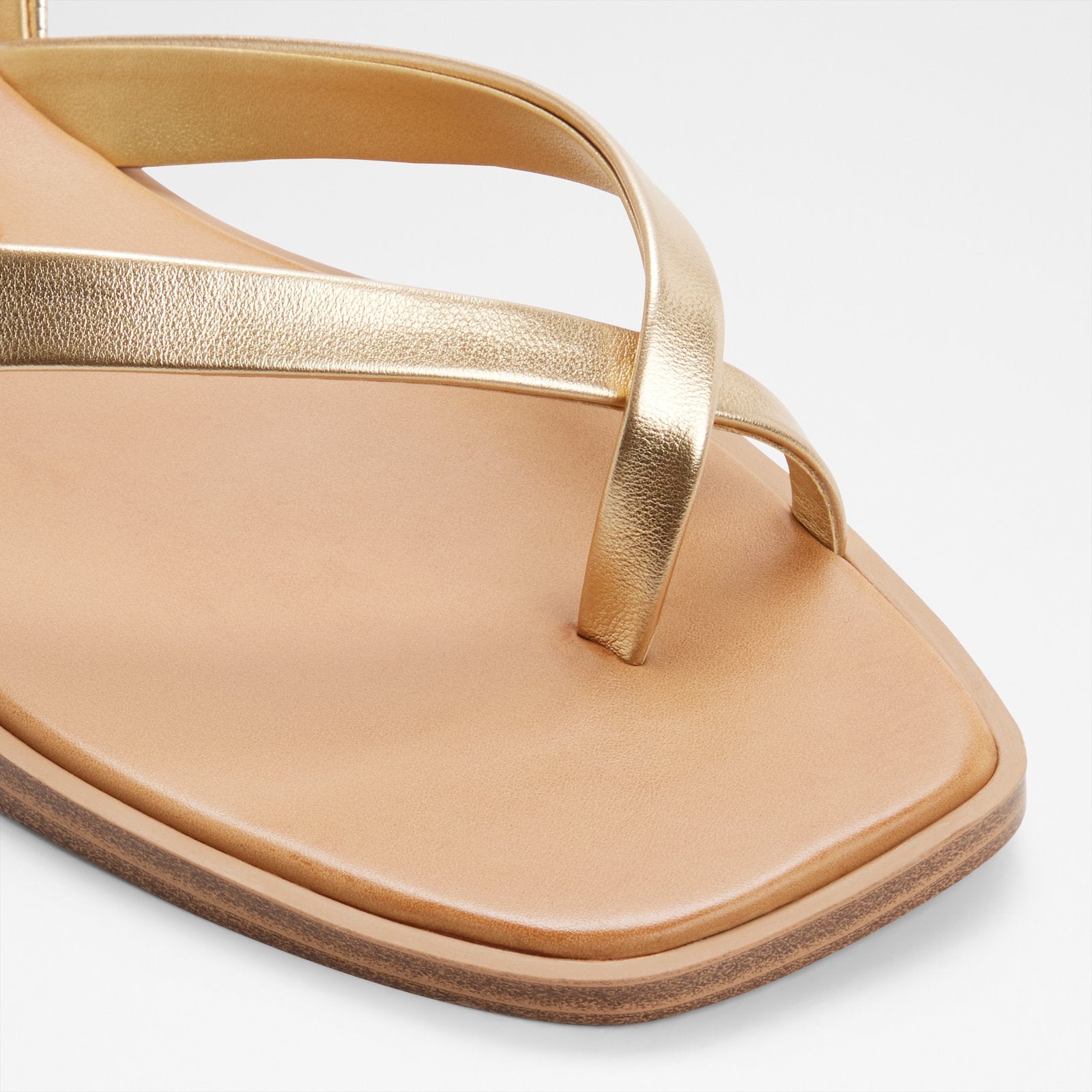 Kadın Gold Düz Sandalet-5