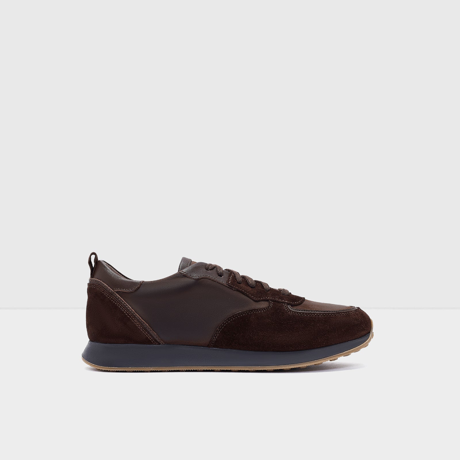 Erkek Kahverengi Bağcıklı Sneaker-1