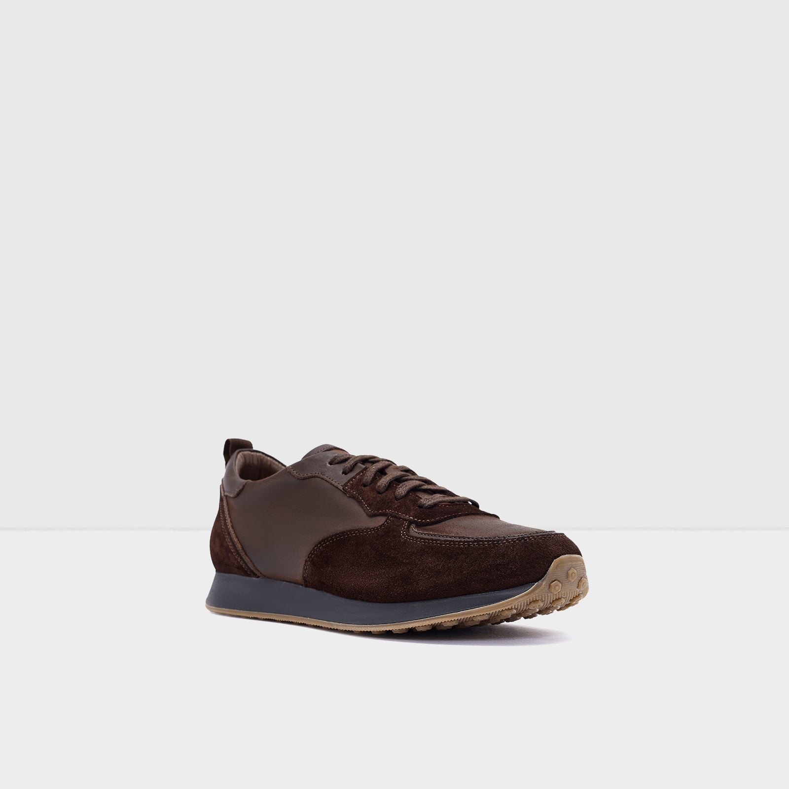 Erkek Kahverengi Bağcıklı Sneaker-4