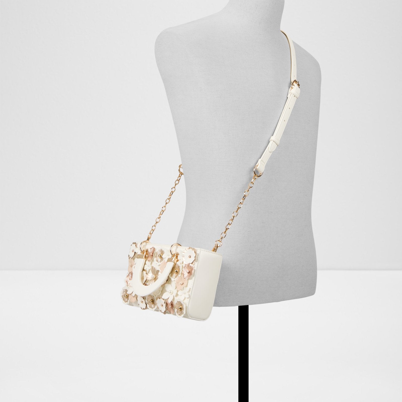 Kadın Beyaz El ve Omuz Çantası-4