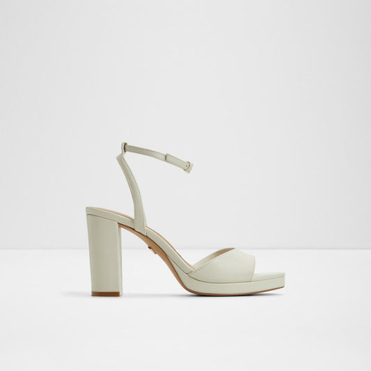 Kadın Ekru Topuklu Sandalet-1
