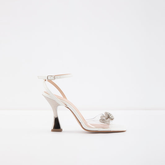 Kadın Beyaz Abiye Topuklu Sandalet-1