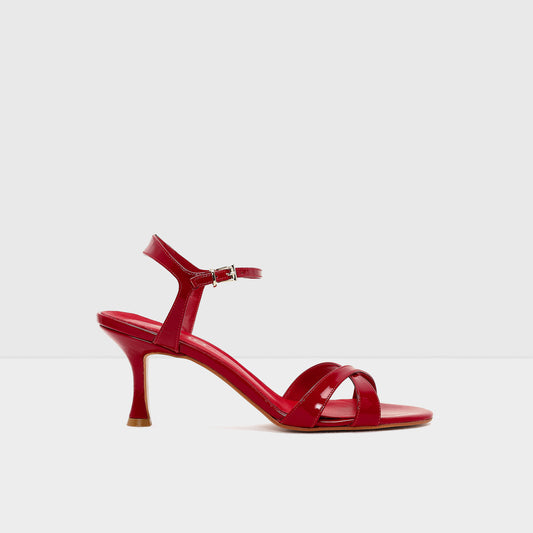 Kadın Kırmızı Topuklu Sandalet-1